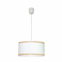 Distribuidor - Lâmpadas Diversas | Colgantes Infantil | COLGANTE CENEFA BLANCO/NARANJA 1XE27 REGX35D Ref: 107393504